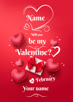 Červená Valentine Card